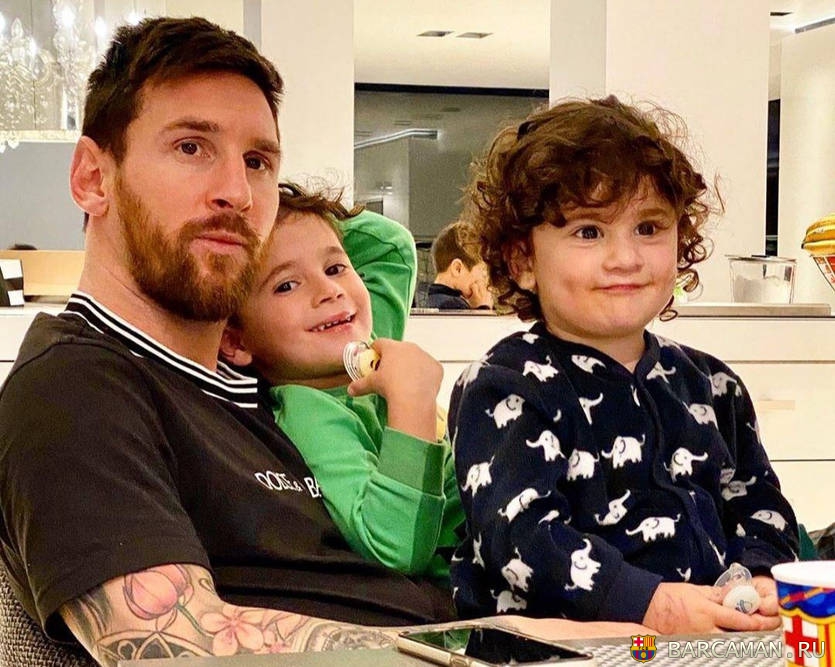 Лионель Месси с сыновьями / instagram.com/leomessi